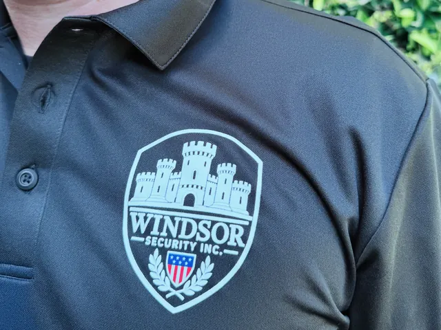 Windsor Security castle badge on an officer uniform