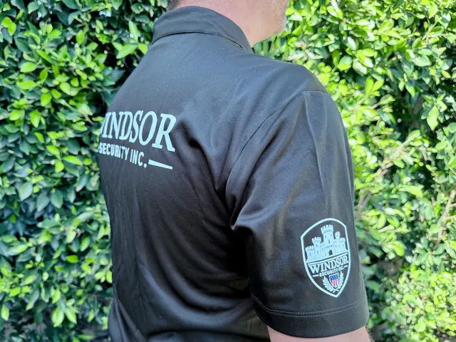 Windsor Security officer showing the shoulder patch